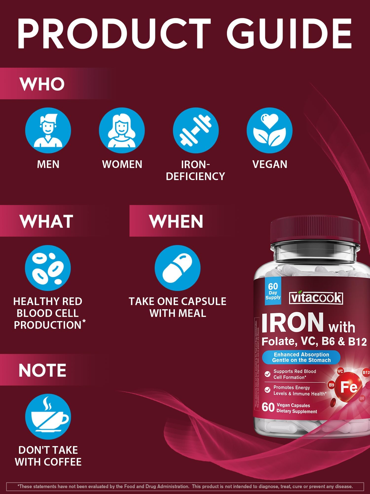 Vitacook Iron Supplement capsule close-up