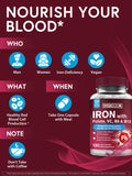 Vitacook Iron Supplement capsules in a hand