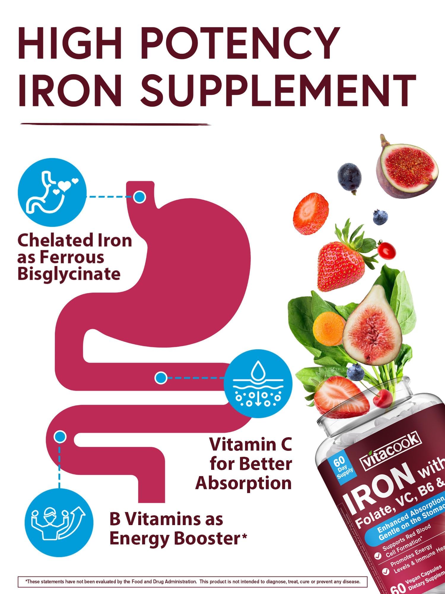 Vitacook Iron Supplement packaging with label