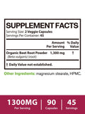 Vitacook Organic Beet Root Capsules with organic beetroot background