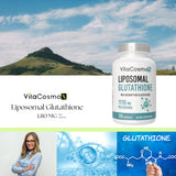 VitaCosmoX Antioxidant Supplement lifestyle scene with a glass of water