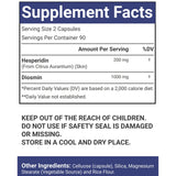 VitaCosmoX Diosmin Hesperidin 1200 mg Capsules bottle with natural background