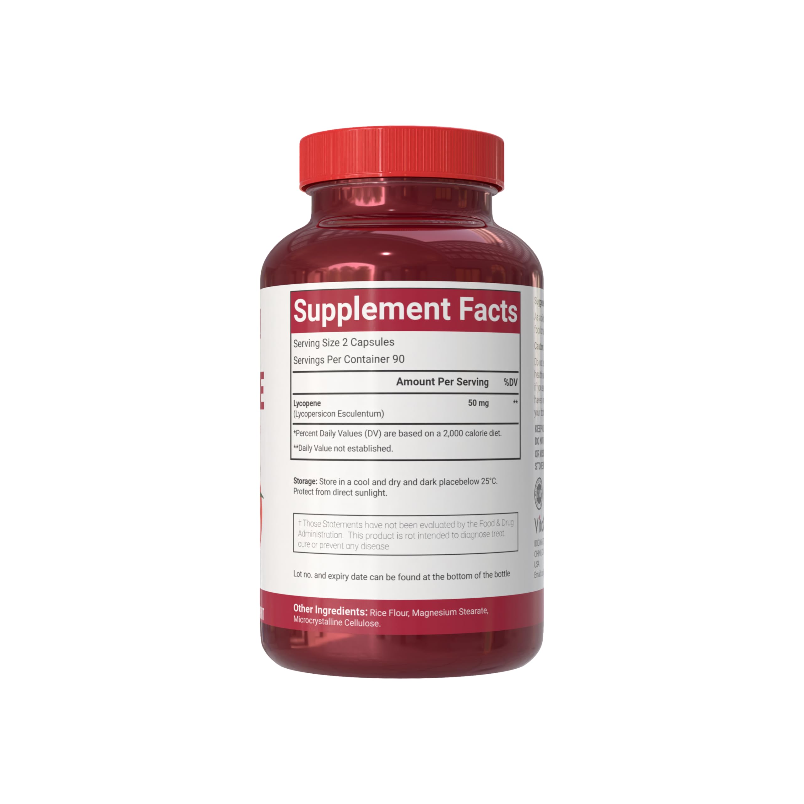 VitaCosmoX Lycopene 50mg supplement in hand
