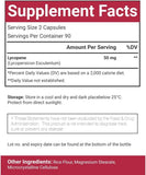 VitaCosmoX Lycopene 50mg supplement on a table