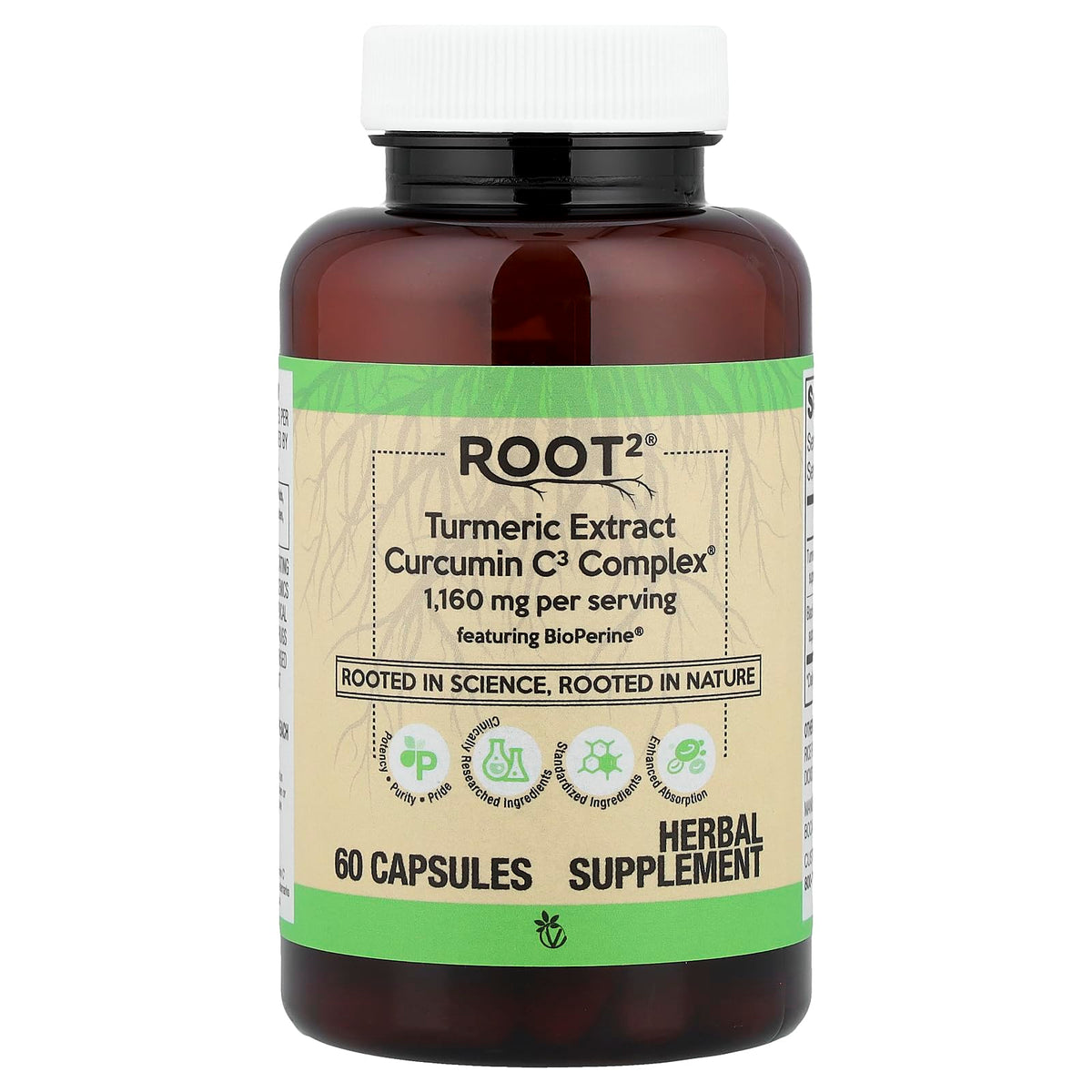 Vitacost Curcumin C3 Complex 60 Capsules front view