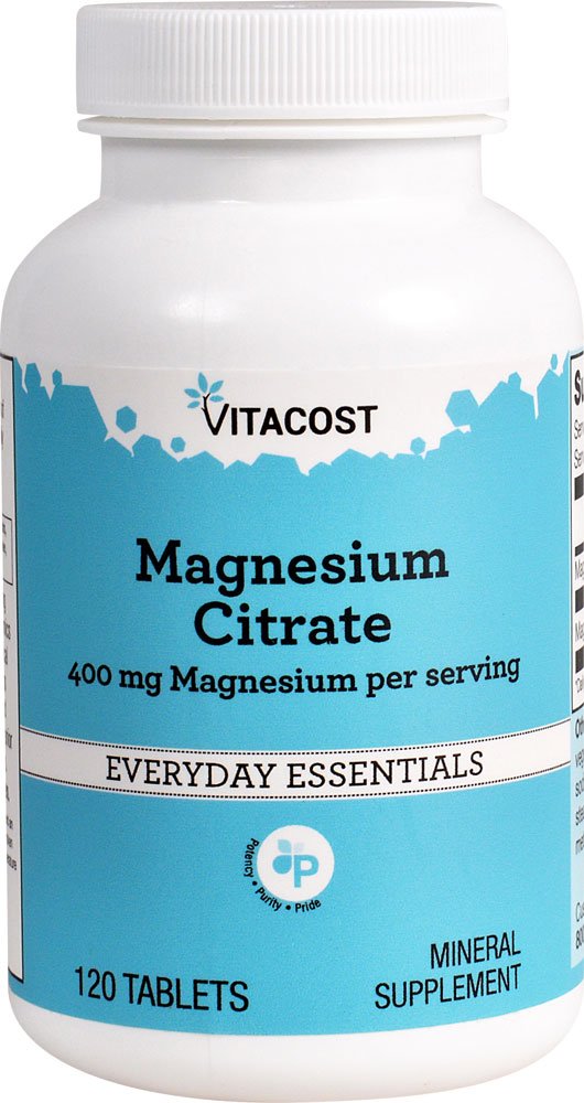 Vitacost Magnesium Citrate 400mg 120 Tablets front view