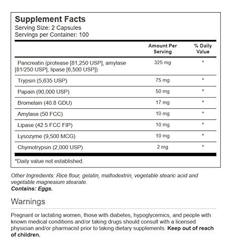 Vitacost Mega daily Enzymes 10X bottle with label