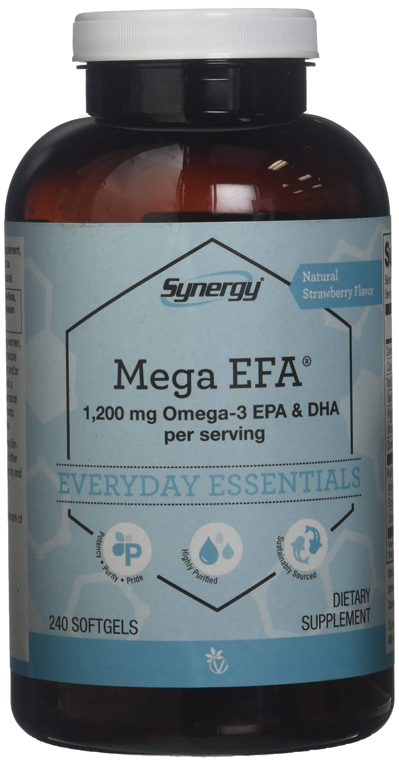 Vitacost Mega EFA Mini Gels 1200mg Omega-3 fish oil front view