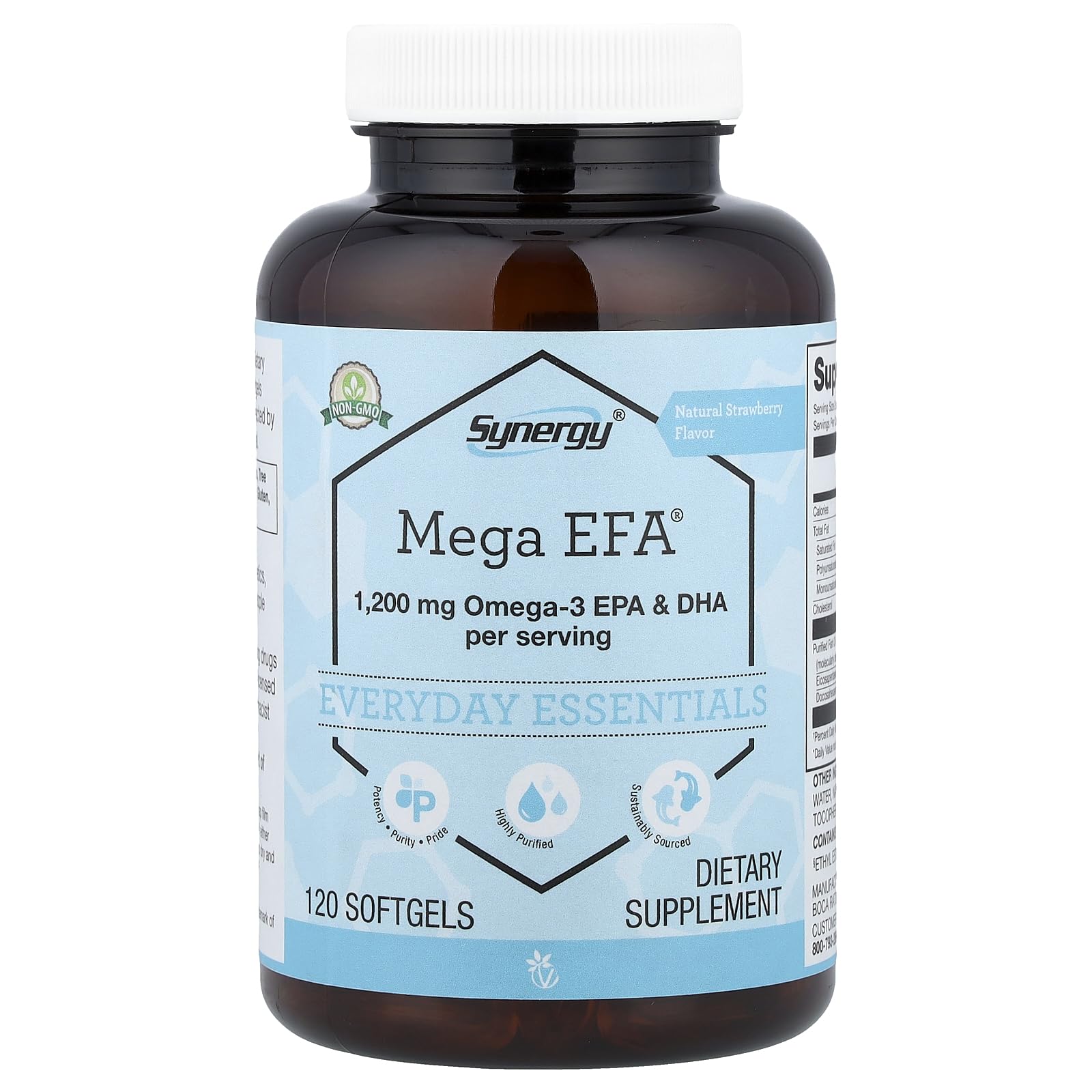 Vitacost Mega EFA Omega-3 Fish Oil softgels front view