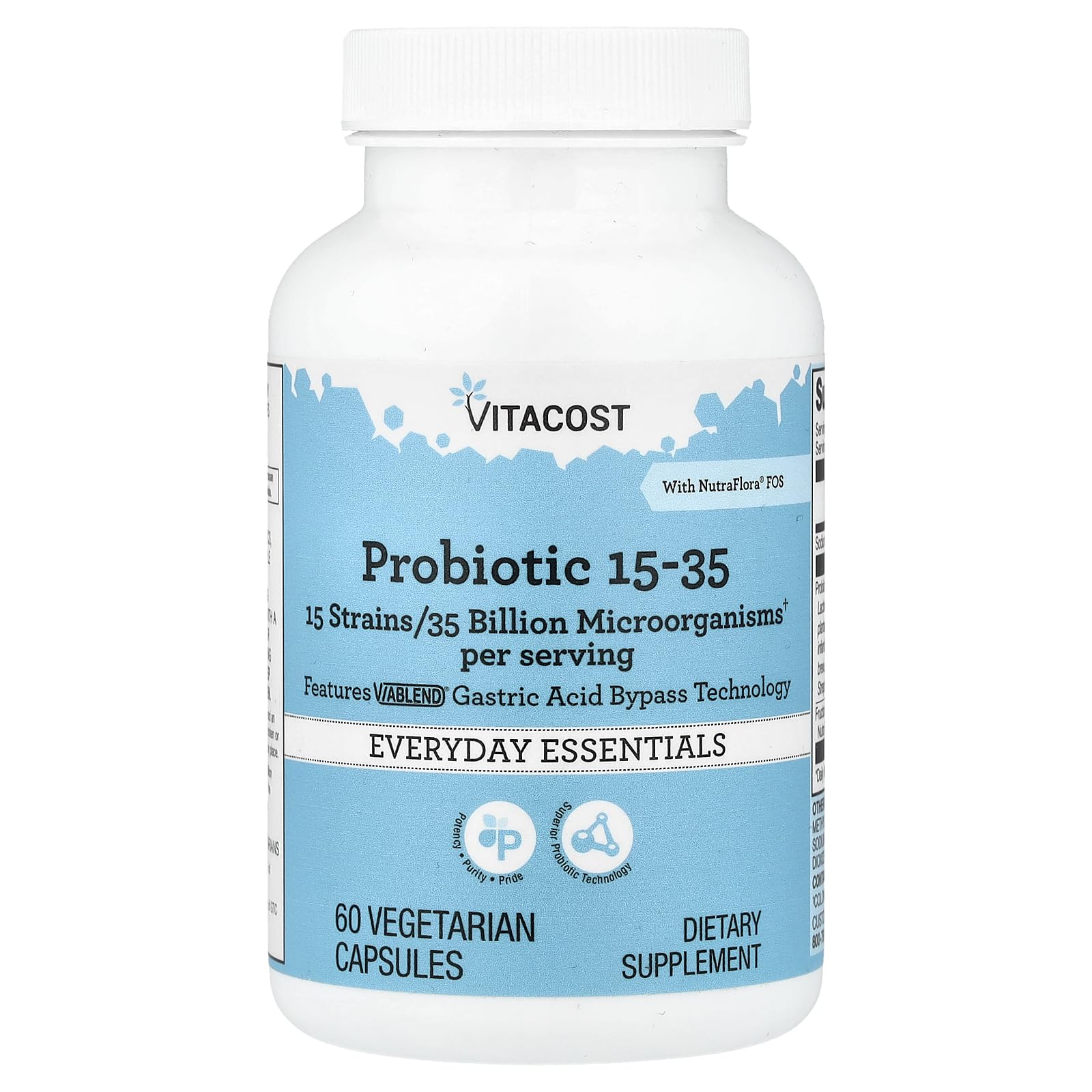 Vitacost Probiotic 15-35 capsule bottle front view