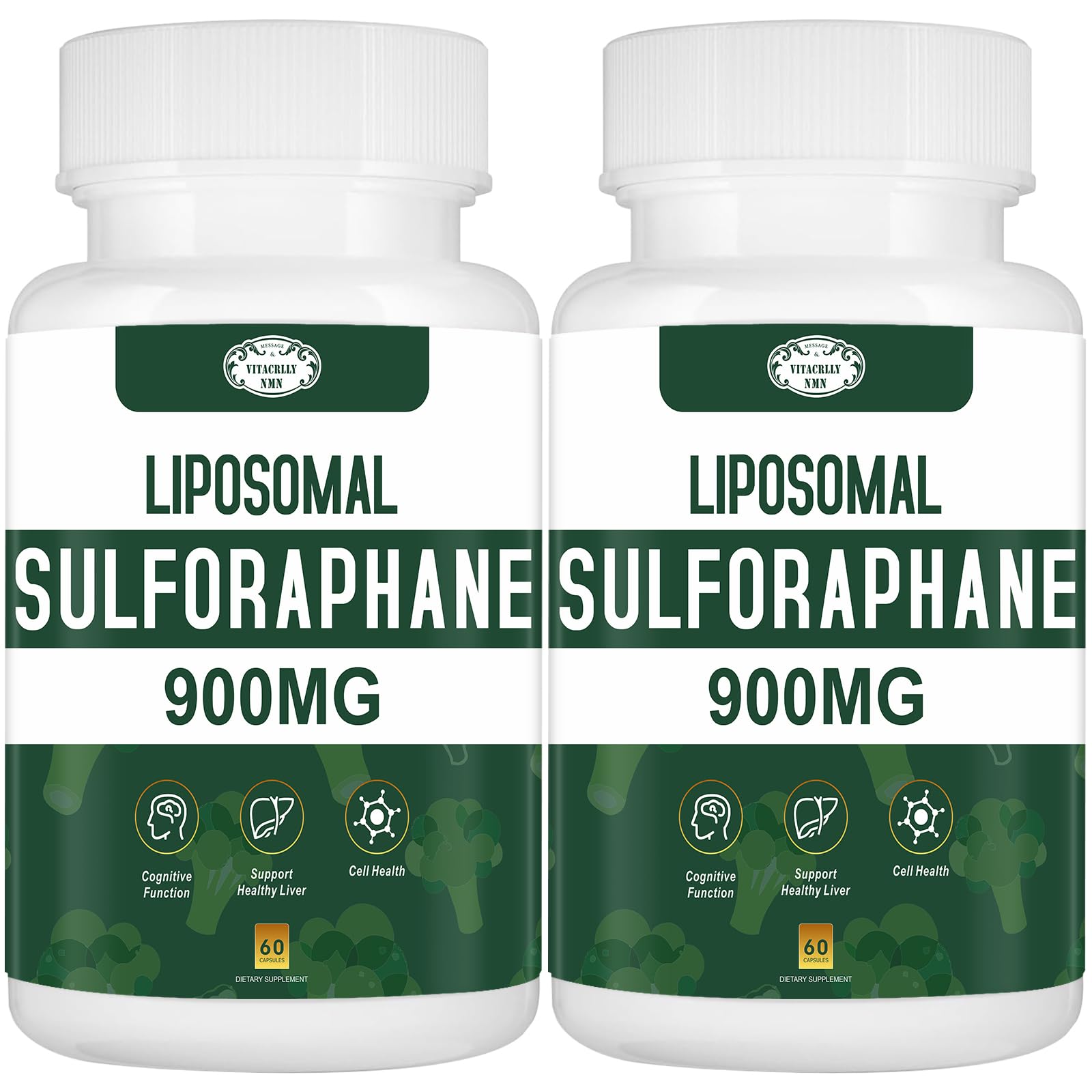 VITACRLLYNMN Liposomal Sulforaphane 900mg front view
