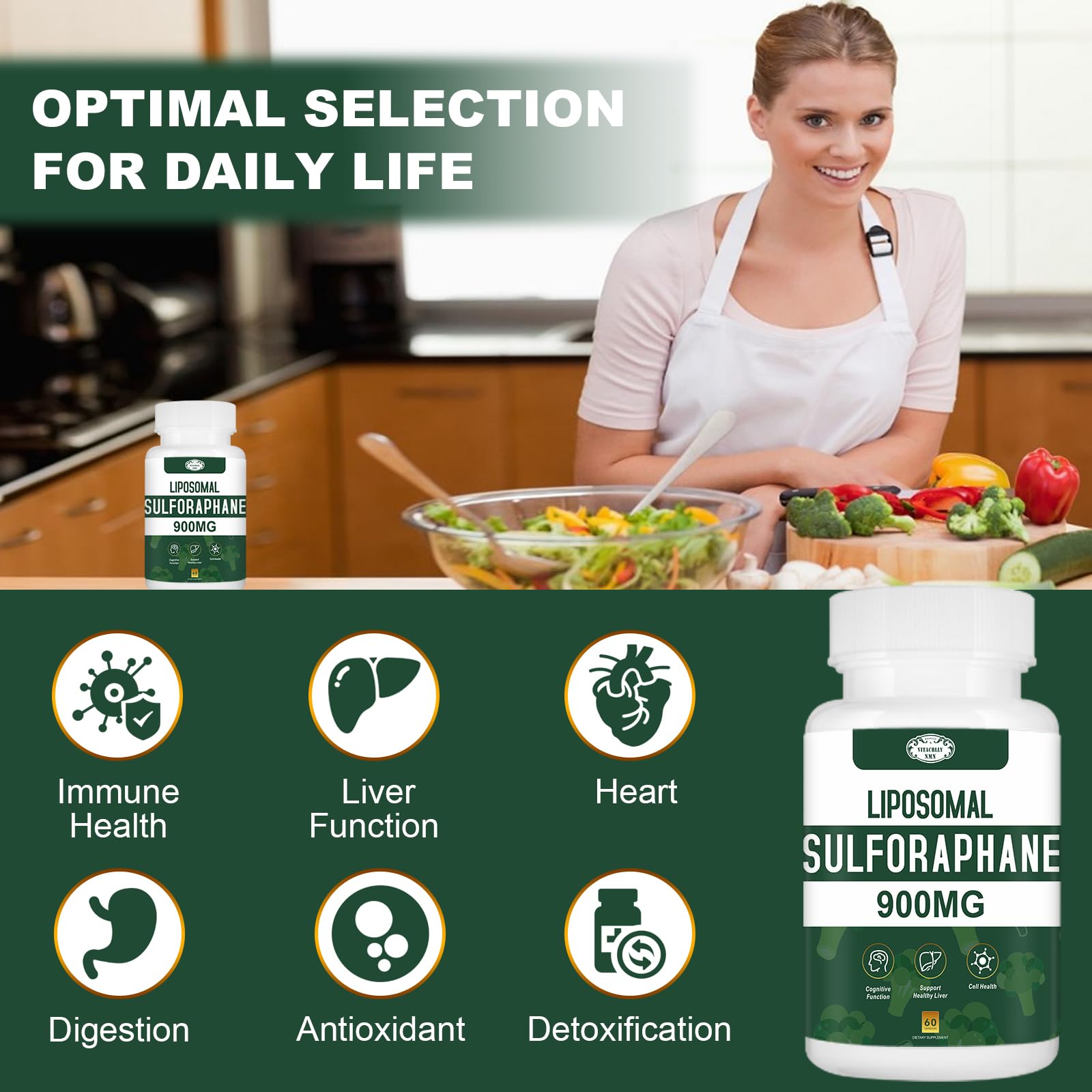 VITACRLLYNMN Liposomal Sulforaphane 900mg packaging