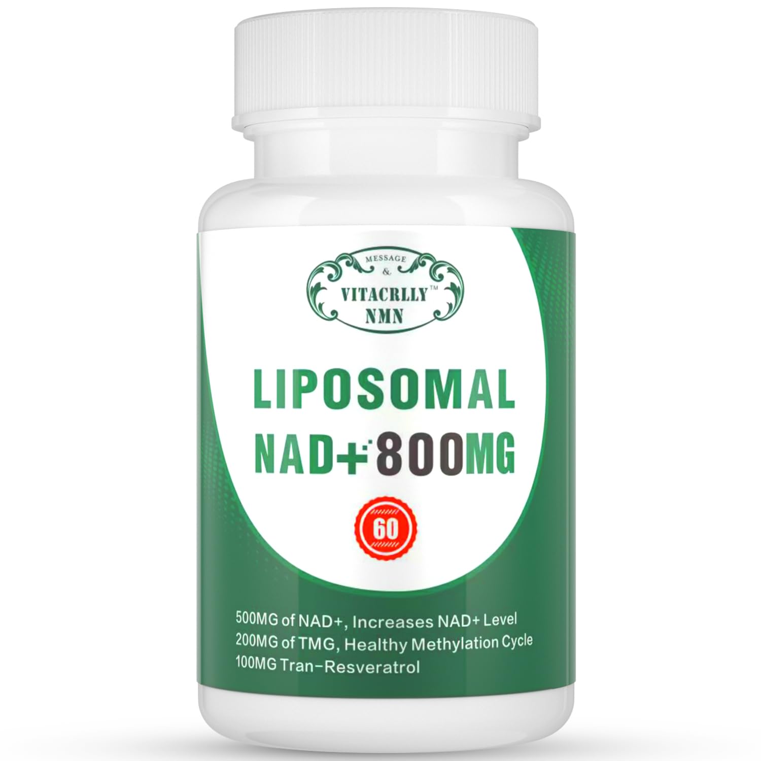 VITACRLLYNMN NAD+ Supplement Liposomal 800MG front view