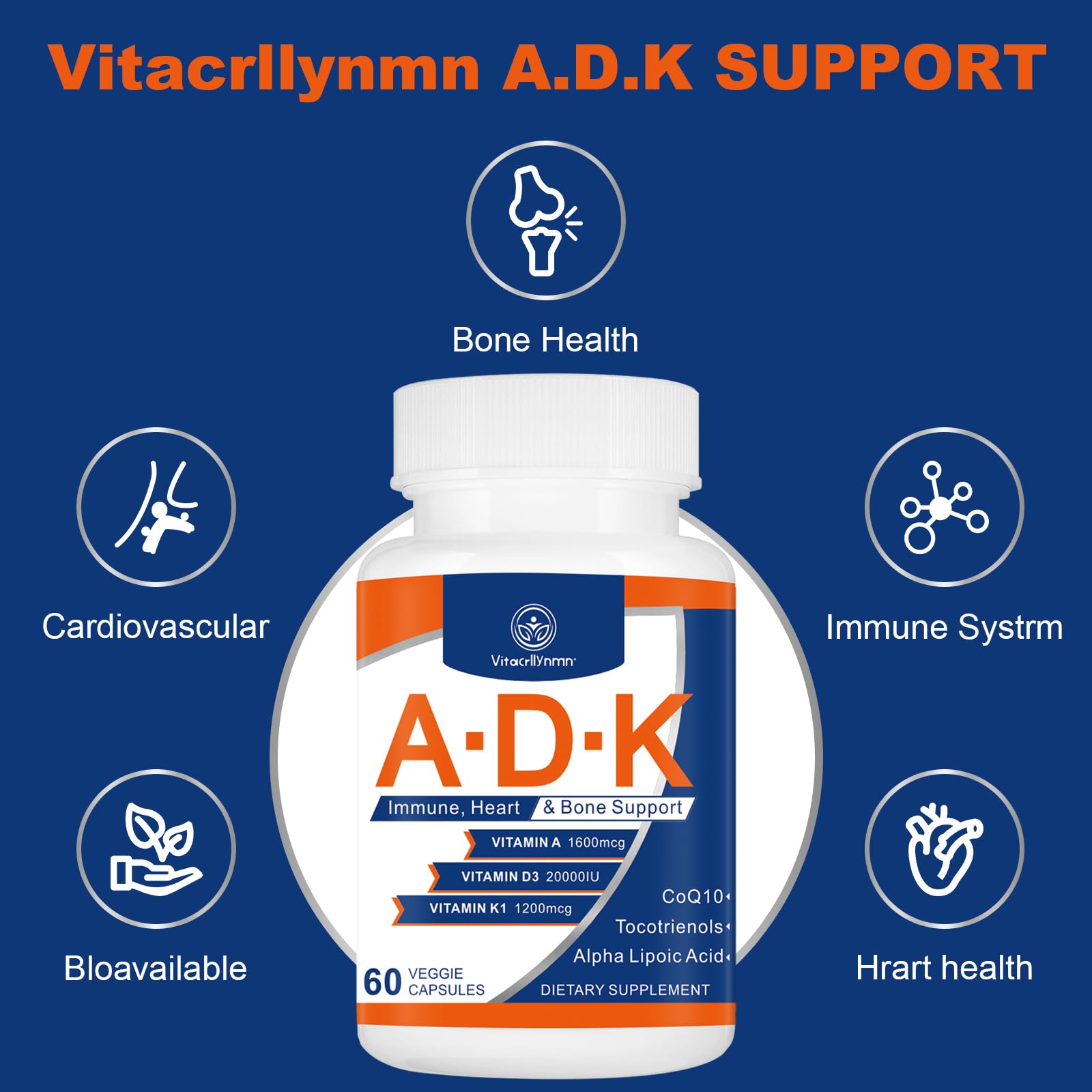 VITACRLLYNMN Vitamin D3 & A Supplement ingredients list