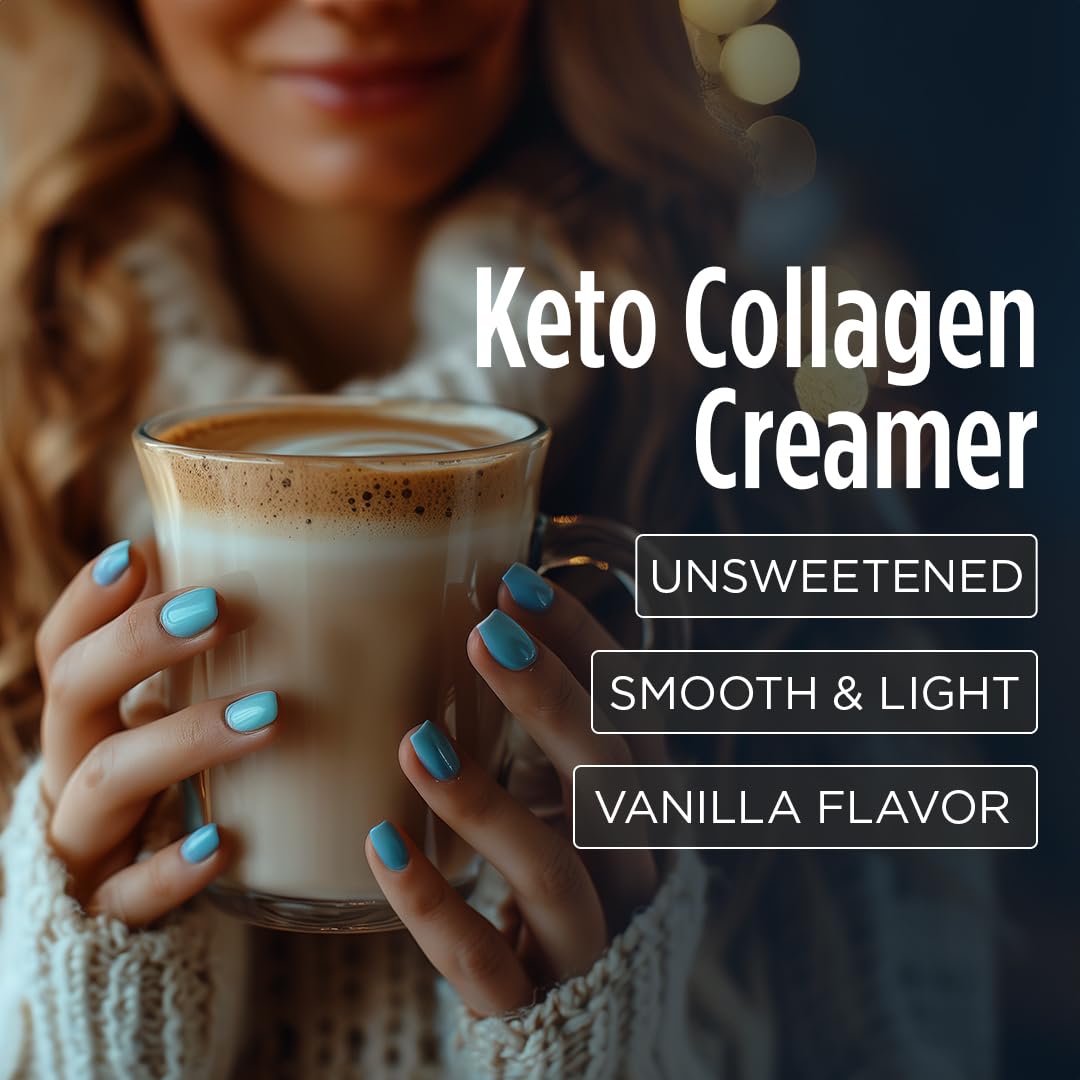 VitaCup Keto + Collagen Creamer Vanilla mixed in smoothie
