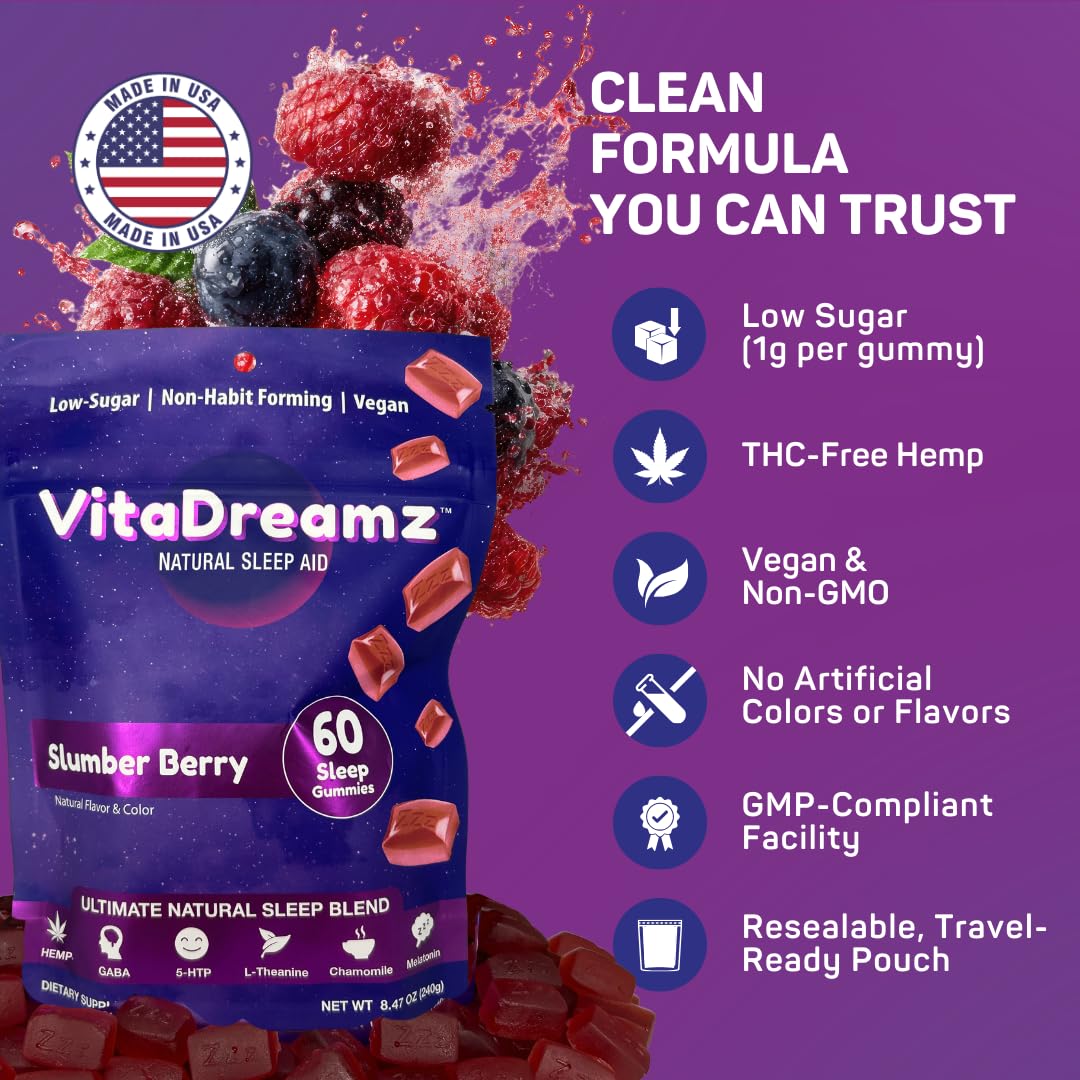 VitaDreamz Advanced Melatonin Complex on a wooden table