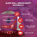 VitaDreamz Sleep Gummies Bliss Berry flavour close-up