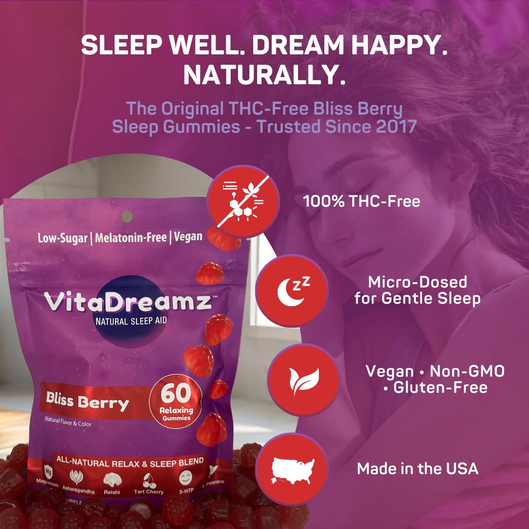 VitaDreamz Sleep Gummies packaging showing 60 servings