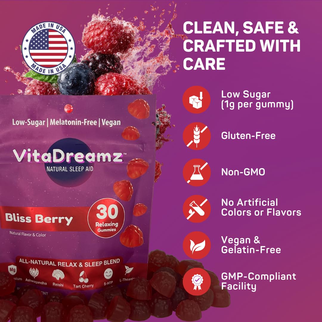 VitaDreamz Sleep Gummies resealable pouch