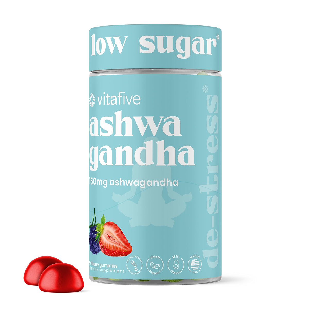 vitafive Ashwagandha Gummies front view packaging