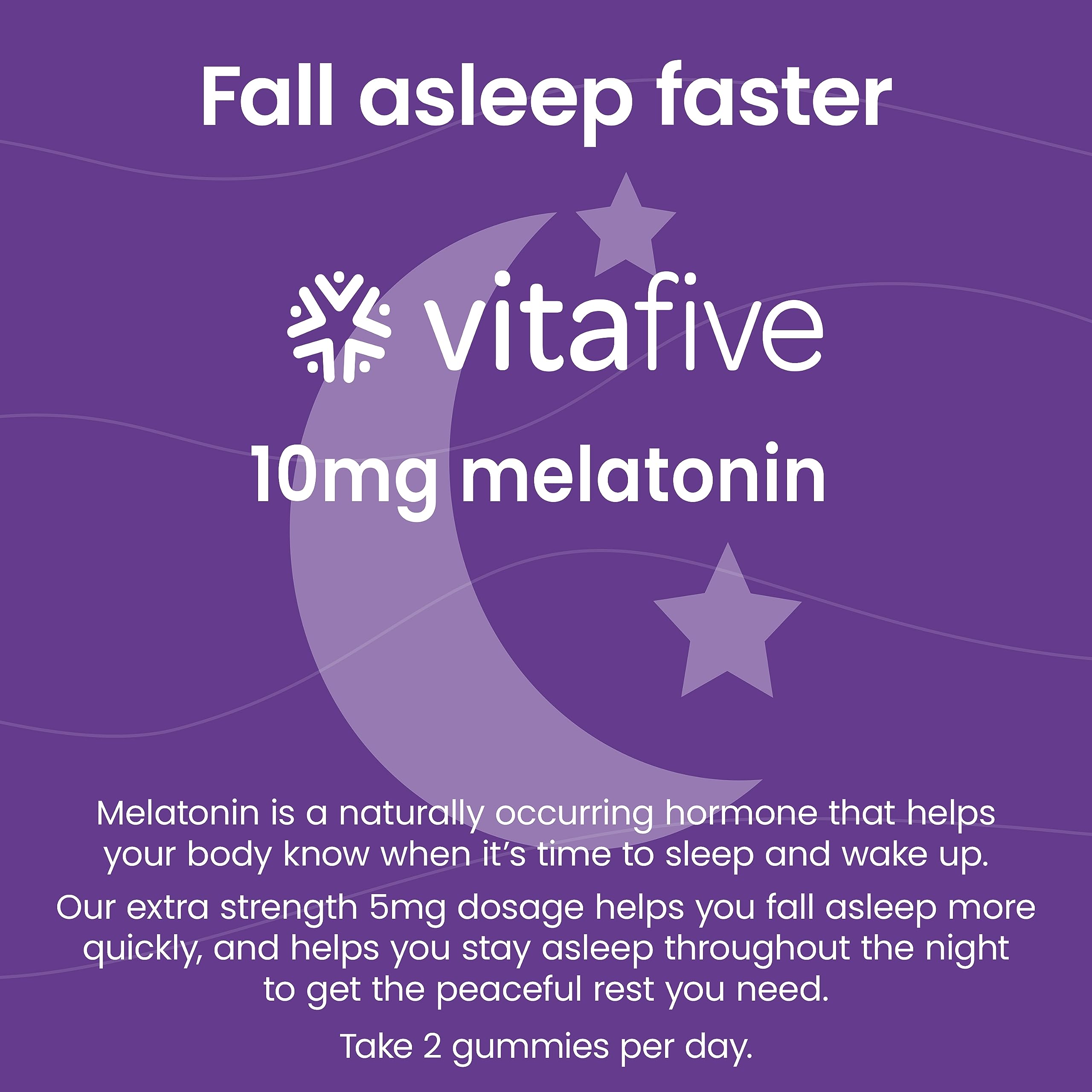 vitafive Extra Strength Melatonin Gummies 10mg packaging