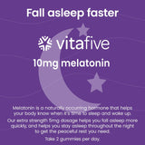 vitafive Extra Strength Melatonin Gummies 10mg packaging