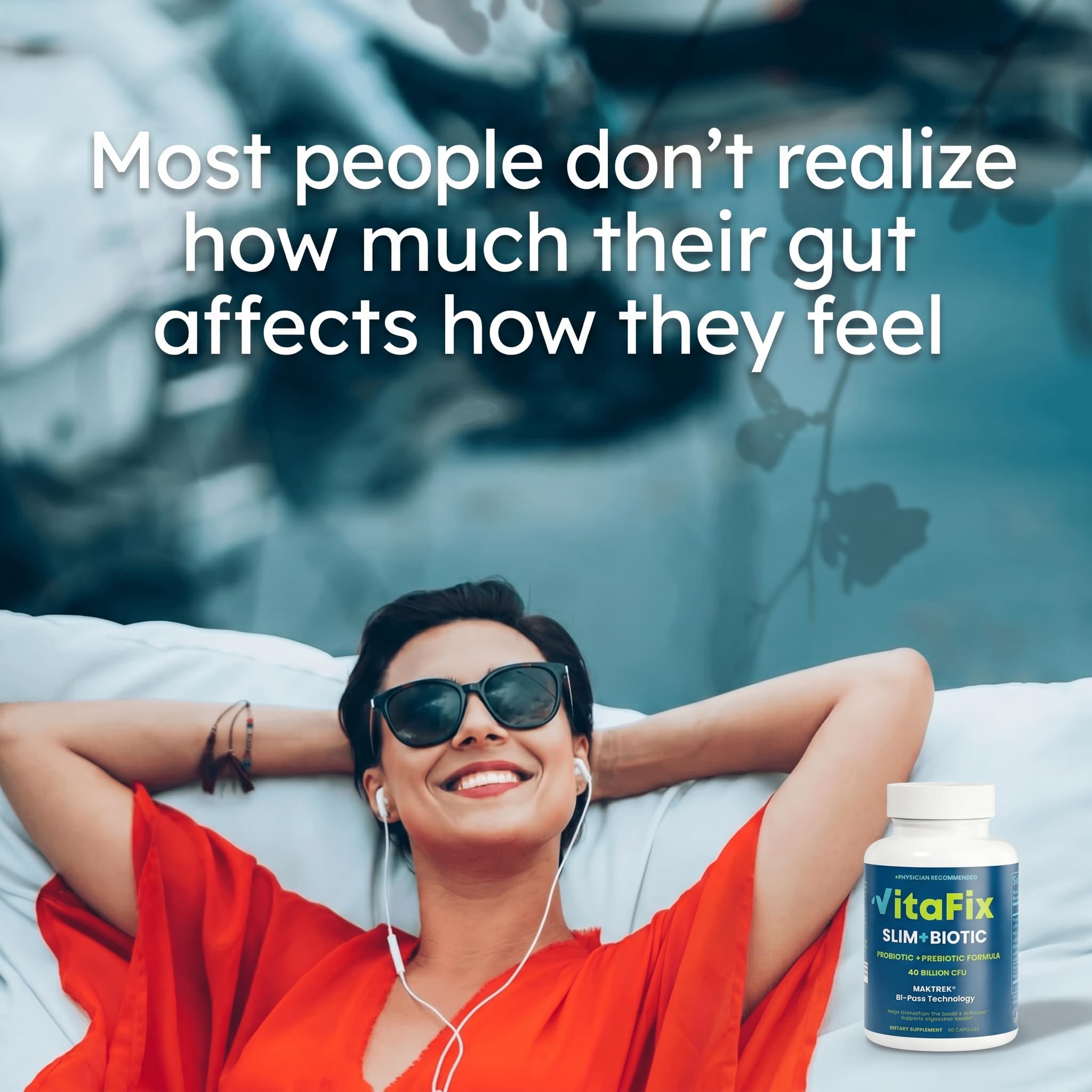 VitaFix Probiotic Prebiotic Capsules on a wooden table