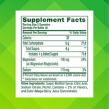 Vitafusion Magnesium Glycinate Gummies nutritional information label