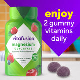 Vitafusion Magnesium Glycinate Gummies with a measuring spoon