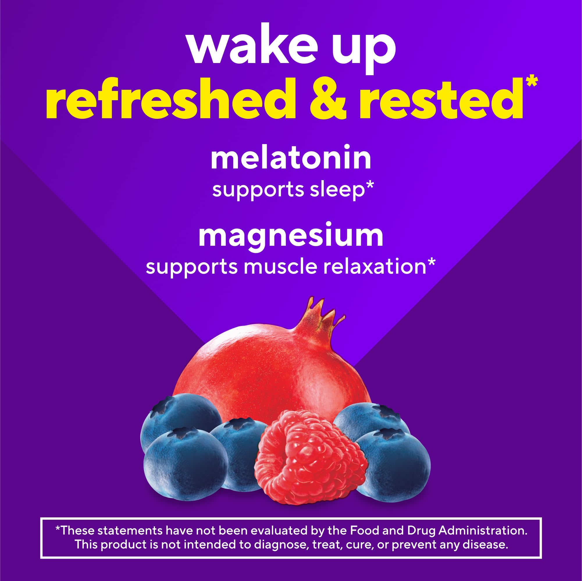 Vitafusion Melatonin and Magnesium Gummies with fruits