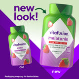 Vitafusion Melatonin Gummies 10mg 100 Count gummies in a bowl