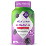 Vitafusion Melatonin Gummies front view with packaging