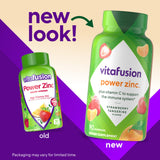 Vitafusion Power Zinc Gummy Vitamins 90ct bottle side view