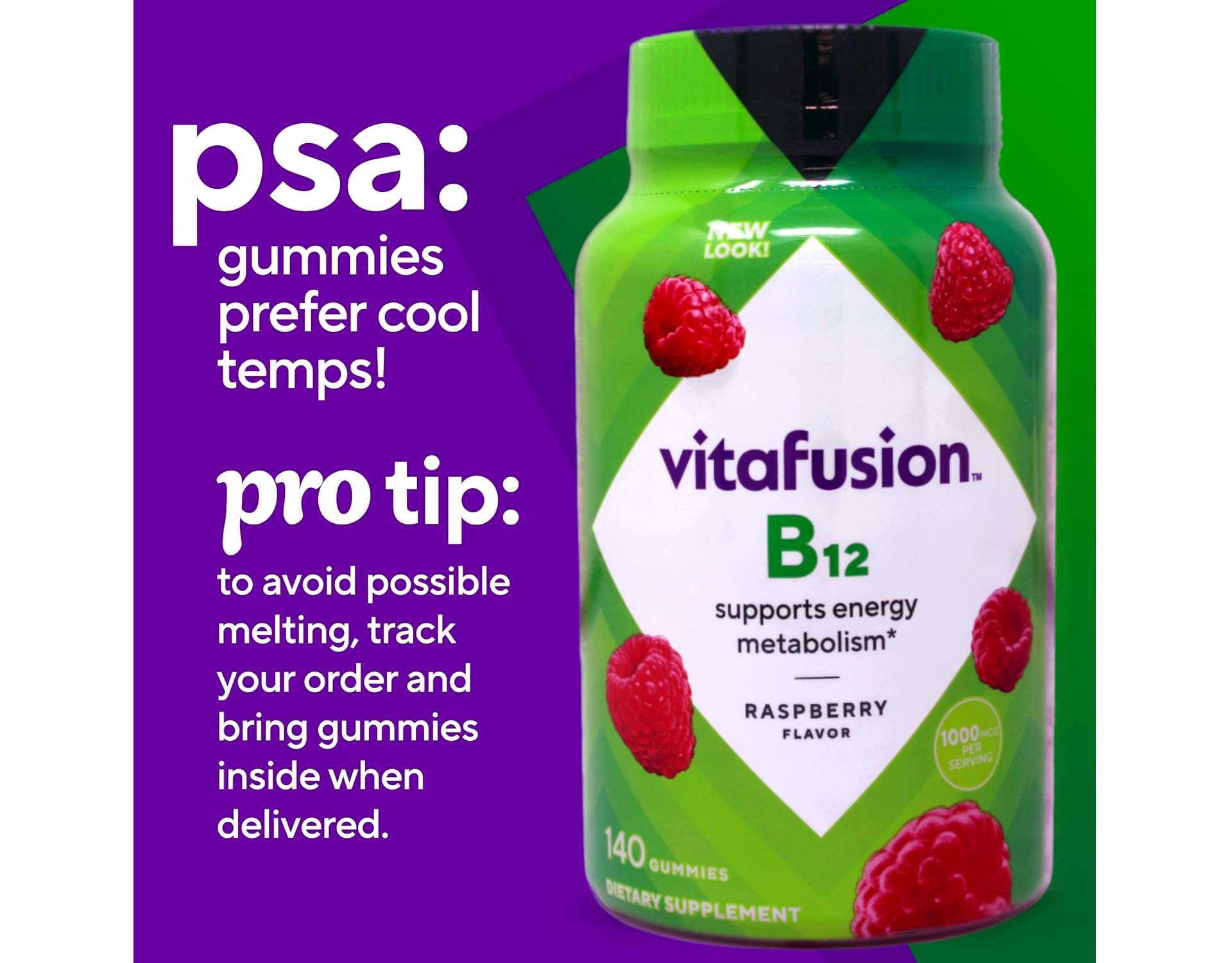 Vitafusion Vitamin B-12 Gummies nutritional information