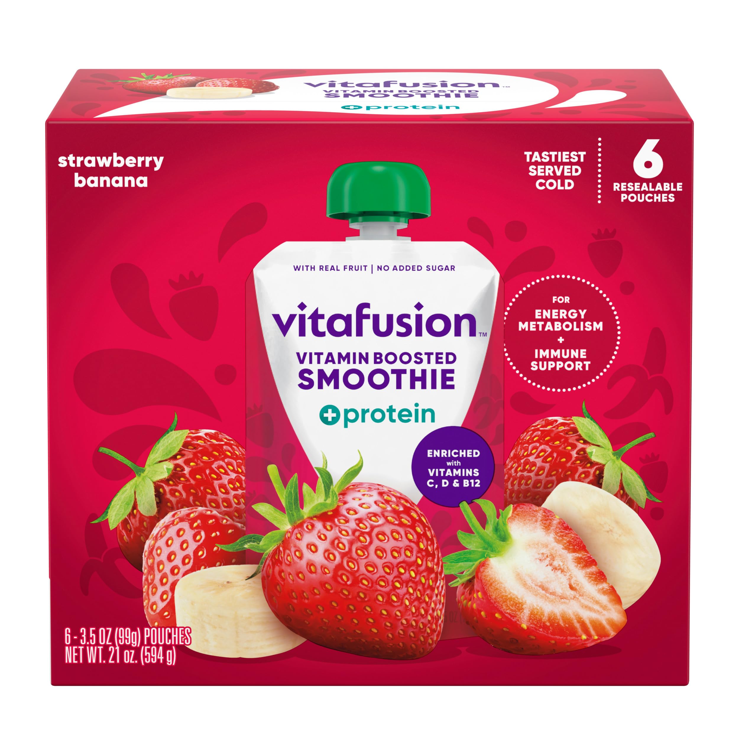 Vitafusion Vitamin-support Smoothie +Protein 599g front view