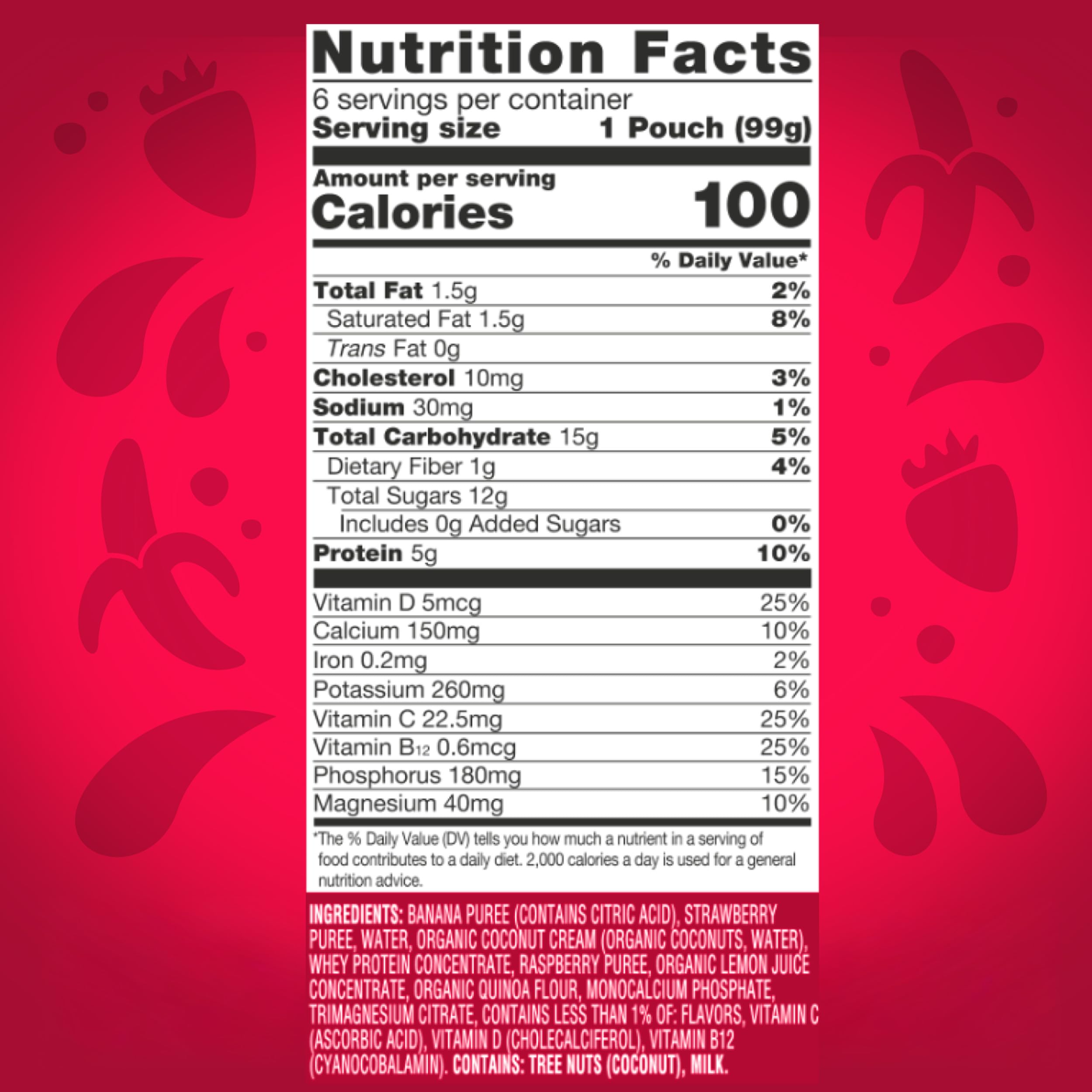 Vitafusion Vitamin-support Smoothie +Protein 599g ingredients list