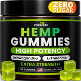 VitaGrade Hemp Gummies 340g front view with packaging