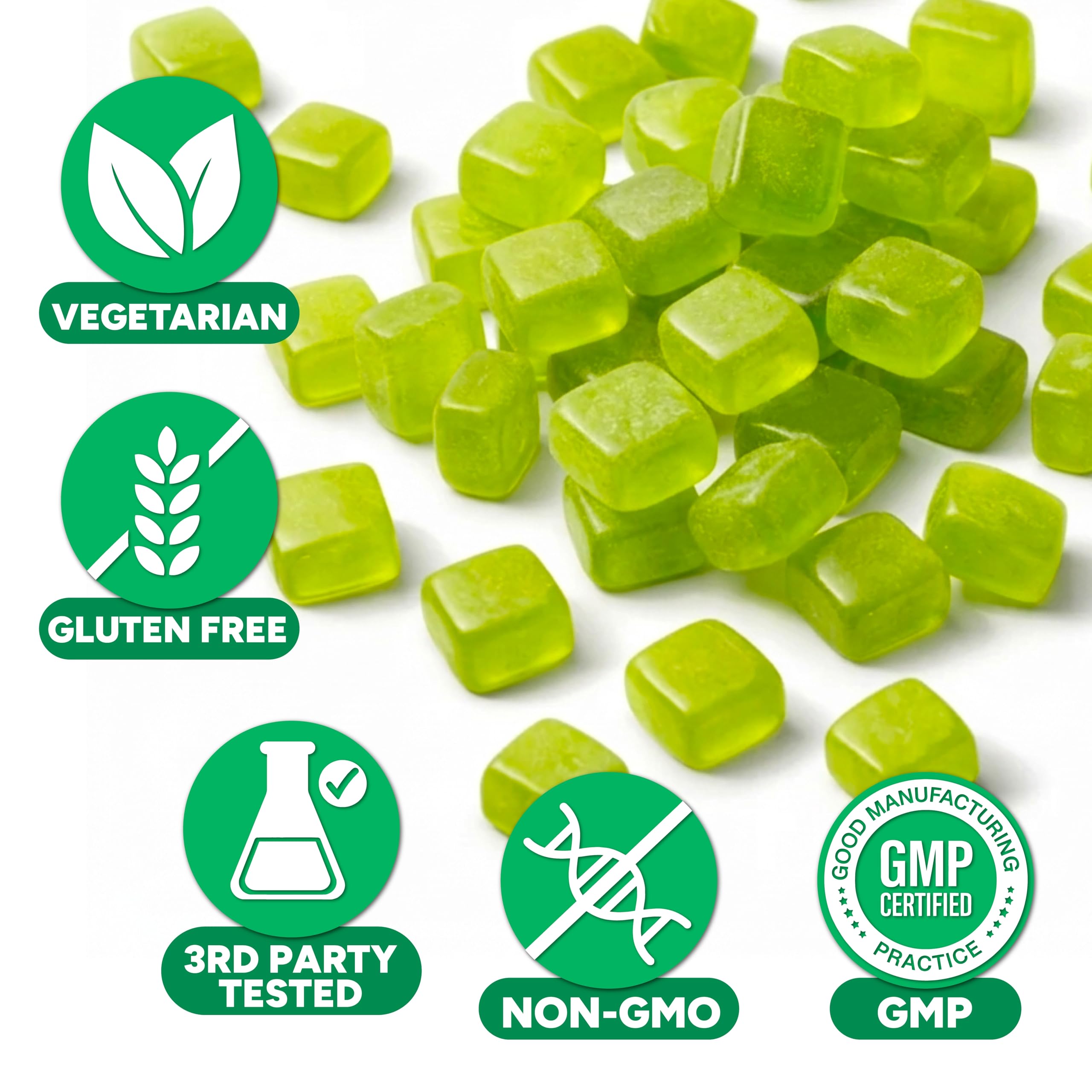 VitaGrade Hemp Gummies 340g with a measuring spoon