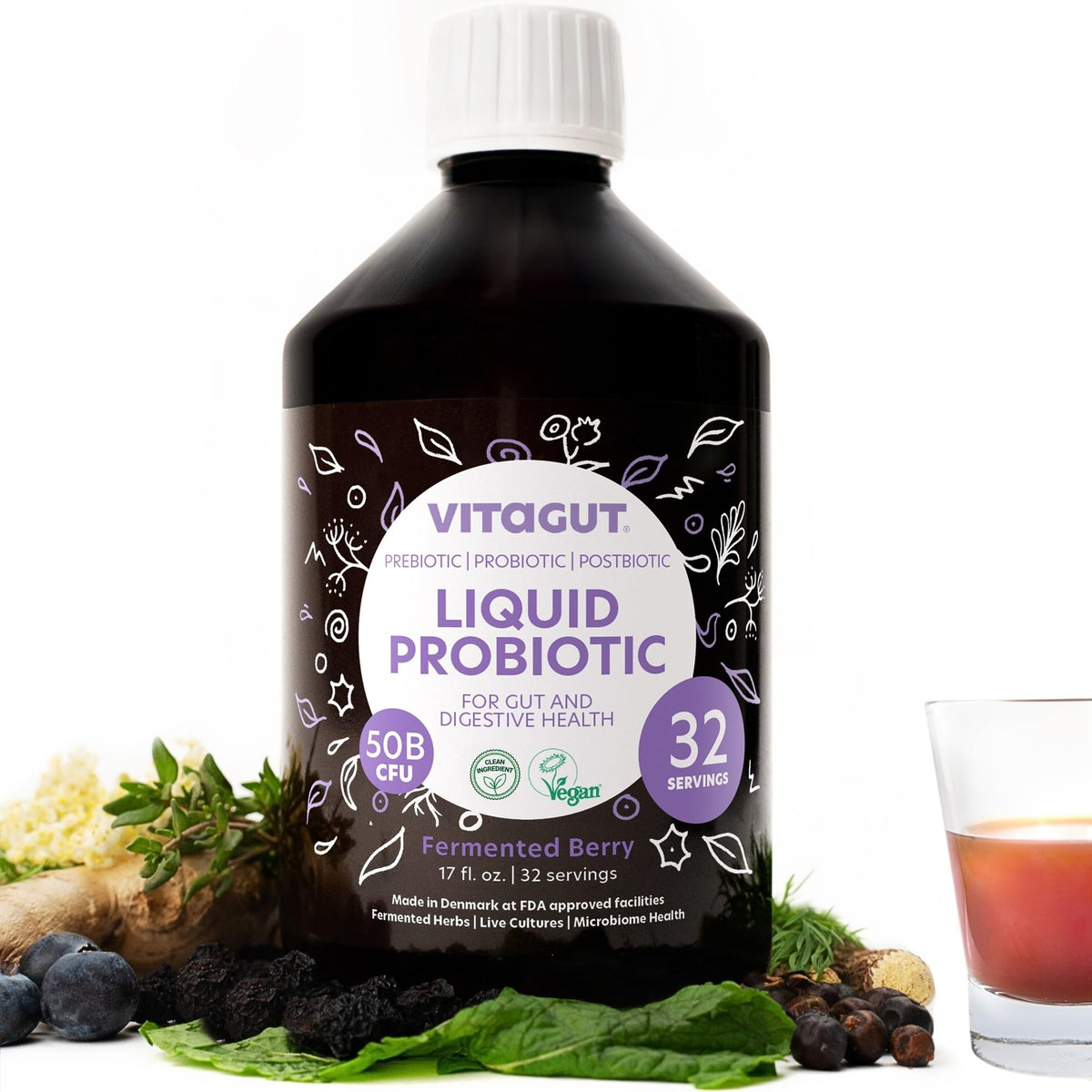 VITAGUT Liquid Probiotics Prebiotic Drink 558g front view
