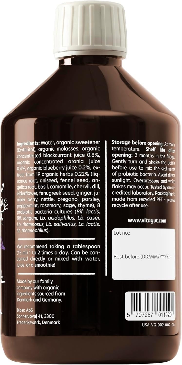 VITAGUT Liquid Probiotics with fresh fruits