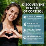 VitaHarbor Cortisol Support Capsules displayed with ingredients