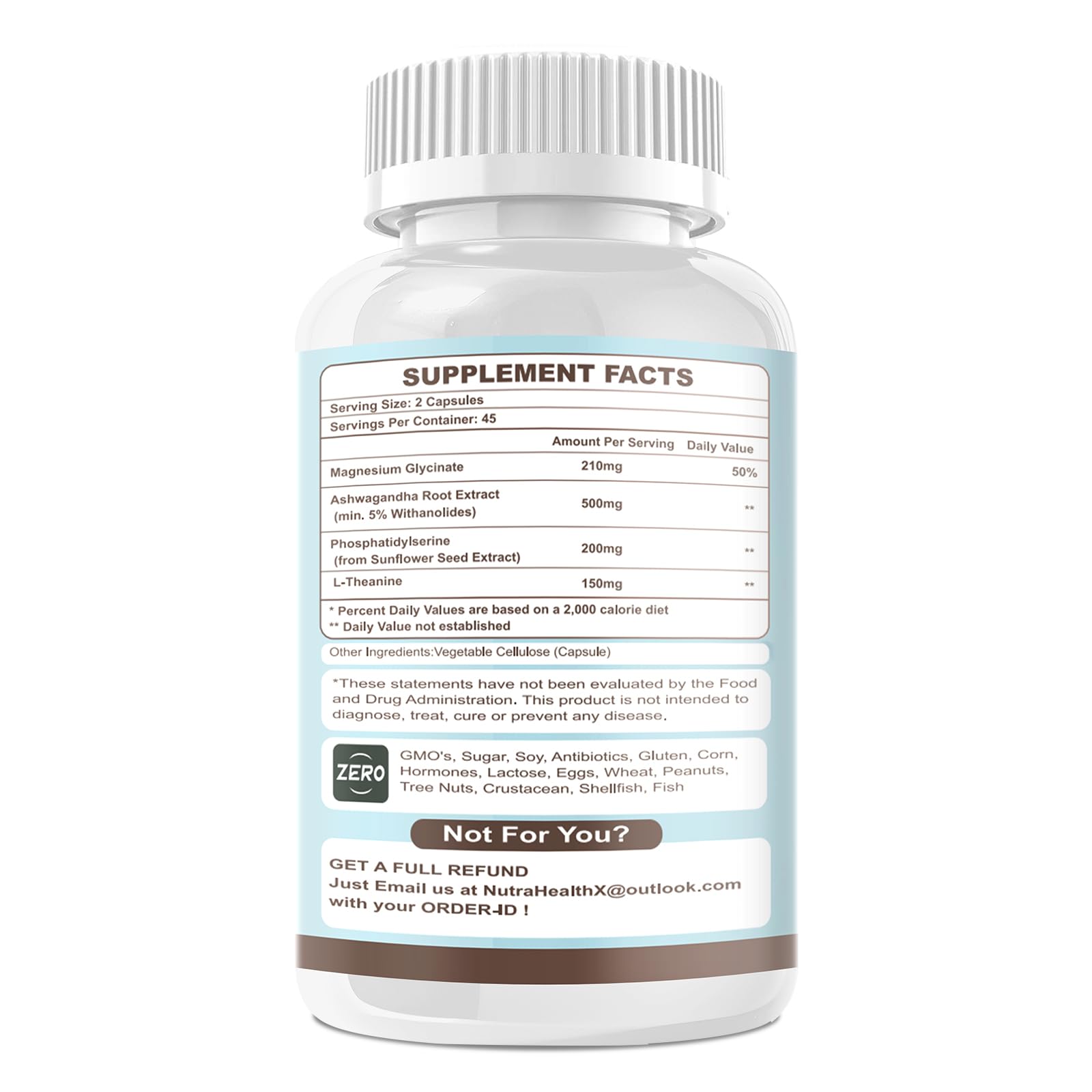 VitaHarbor Cortisol Support Capsules on a wooden table
