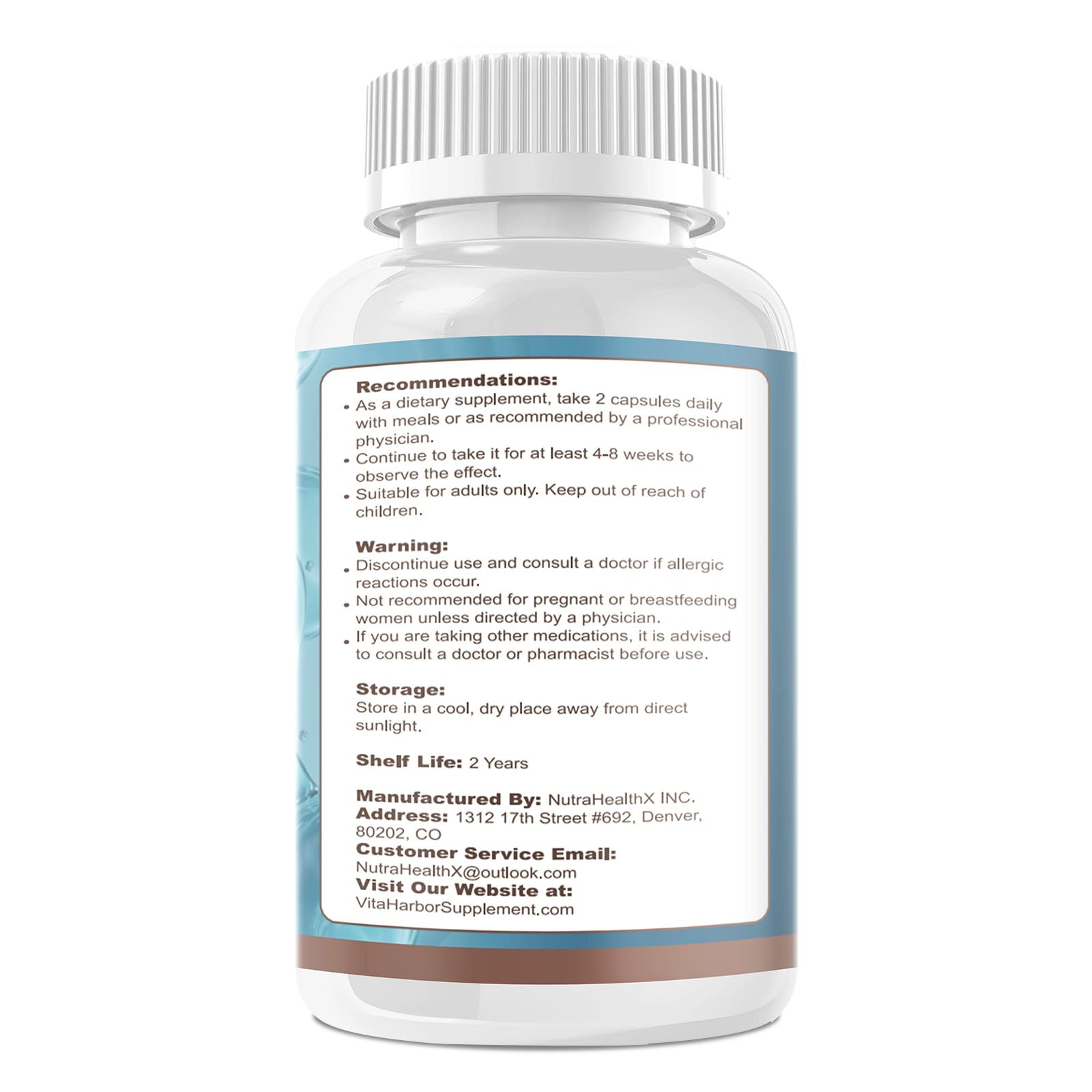 VitaHarbor Cortisol Support Capsules with measuring spoon