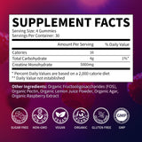 VitaHarbor Creatine Gummies raspberry flavour close-up