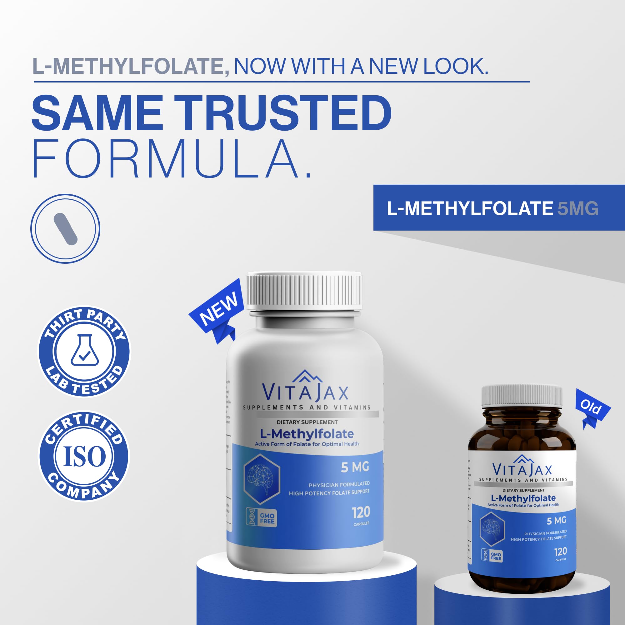 VITAJAX L-Methylfolate 5mg Capsules back view
