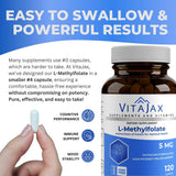 VITAJAX L-Methylfolate 5mg Capsules opened bottle
