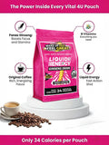 VITAL 4U Ginseng Energy Shots displayed with coffee