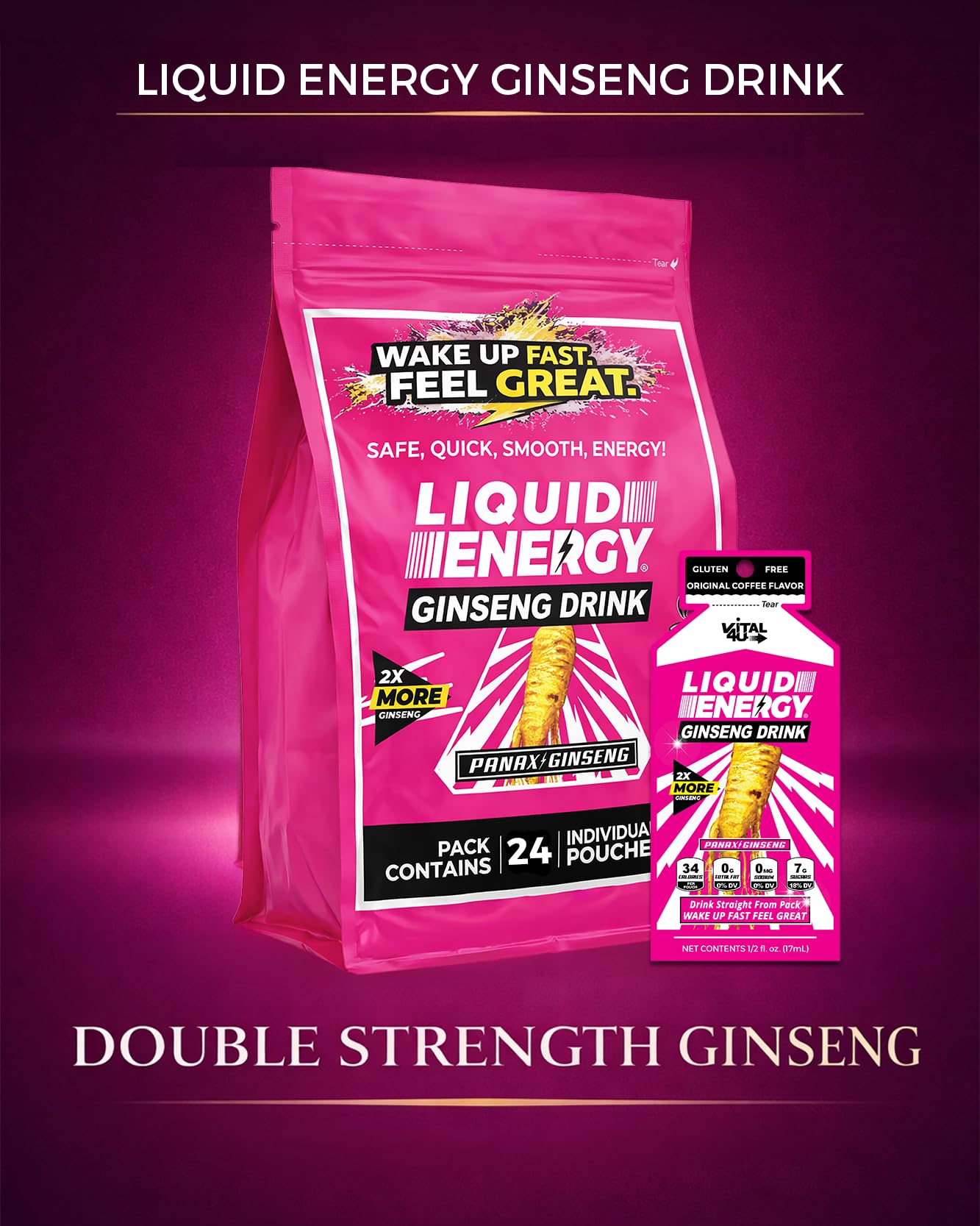 VITAL 4U Ginseng Energy Shots ingredients list