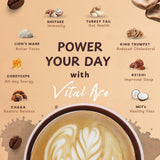 Vital Ace Organic Mushroom Coffee on a kitchen counter
