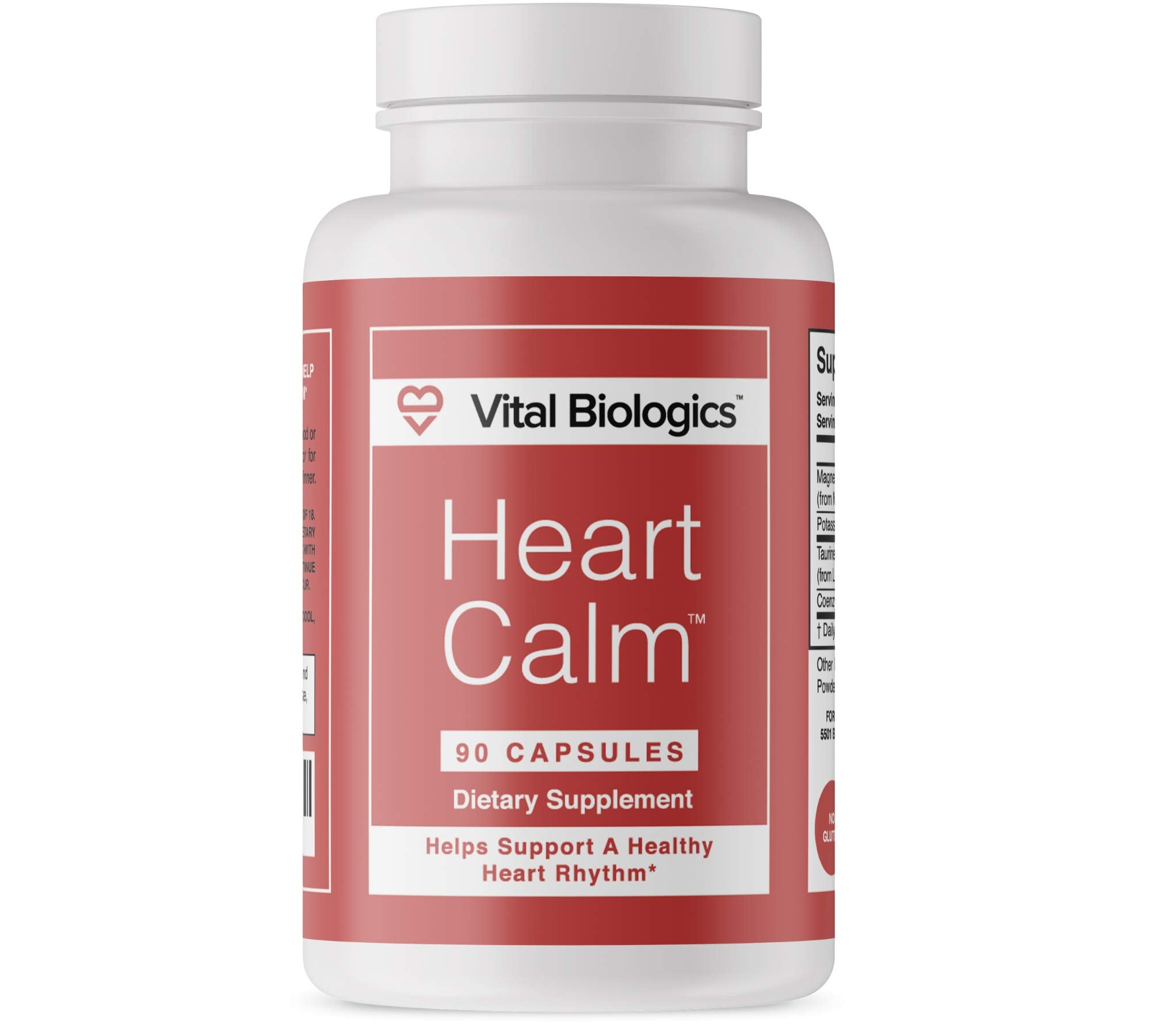 Vital Biologics Heart Calm Magnesium Supplement 300mg front view